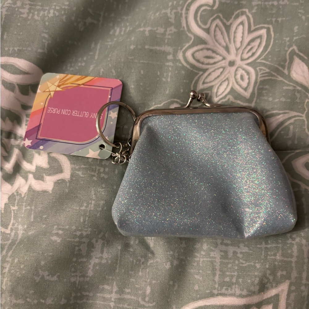 Glitter Coin Purse - Blue